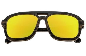 Image of Earth Playa Sunglasses, Ebony Maple Wood Frame, Yellow Lens, ESG062EM
