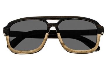 Image of Earth Playa Sunglasses. Ebony Zebrawood Wood Frame, Black Lens, ESG062EZ