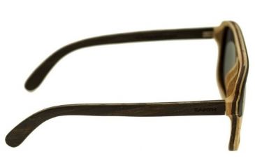 Image of Earth Playa Sunglasses. Ebony Zebrawood Wood Frame, Black Lens, ESG062EZ