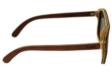 Image of Earth Playa Sunglasses, Rosewood Bamboo Wood Frame, Black Lens, ESG062RB