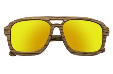 Image of Earth Playa Sunglasses, Walnut Zebrawood Wood Frame, Yellow Lens, ESG062ZW