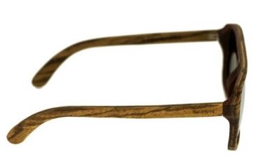 Image of Earth Playa Sunglasses, Walnut Zebrawood Wood Frame, Yellow Lens, ESG062ZW