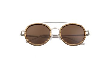 Image of Earth Wood Binz Polarized Sunglass, Zebrawood/Brown, One Size, ESG048ZS