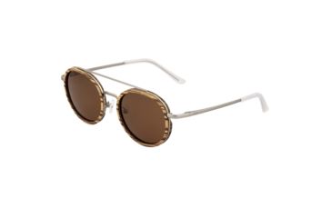 Image of Earth Binz Polarized Sunglasses - Unisex, Zebrawood/Brown, One Size, ESG048ZS