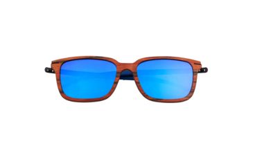 Image of Earth Wood Doumia Polarized Sunglass, Red Rosewood/Blue, One Size, ESG043RB