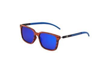 Image of Earth Doumia Polarized Sunglasses - Unisex, Red Rosewood/Blue, One Size, ESG043RB