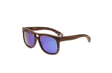 Image of Earth Wood Las Islas Sunglasses, Ebony Frame, Blue/Green Lenses, ESG055E