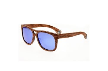 Image of Earth Wood Las Islas Sunglasses, Red Frame, Blue/Green Lenses, ESG055R