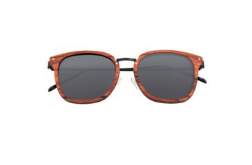 Image of Earth Wood Nosara Polarized Sunglass, Red Rosewood/Black, One Size, ESG047RB