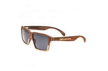 Image of Earth Polarized Sunglasses Piha Collection, Walnut &amp; Zebra/Black, ESG006WZ