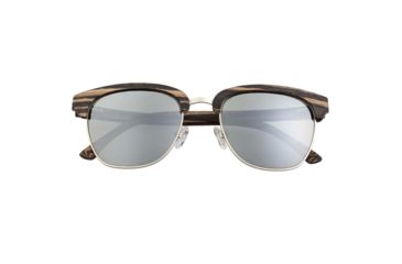 Image of Earth Sassel Polarized Sunglasses - Unisex, Ebony/Silver, One Size, ESG045ES