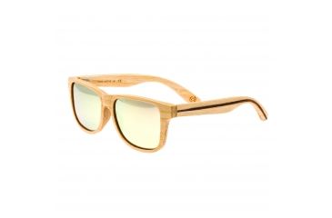 Image of Earth Solana Polarized Sunglasses, Bamboo/Rose Gold, ESG004B