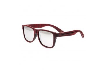 Image of Earth Solana Polarized Sunglasses, Red Rosewood/Silver, ESG004RB