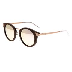 Image of Earth Zale Polarized Sunglasses, Brown/Rose Gold, ESG026RG