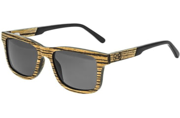 Image of Earth Wood Tide Polarized Sunglass, Zebrawood/Black, One Size, ESG009GR