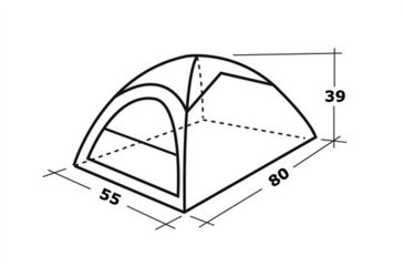 Image of Easy Camp 2 Person Comet 200 Tent, Orange / Gold, 120185