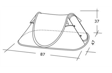 Image of Easy Camp 2-Person Double Daybreak Pop-Up Tent, Light/Dark Blue, 5709388080134