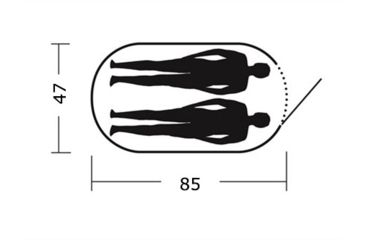 Image of Easy Camp 2-Person Double Daybreak Pop-Up Tent, Light/Dark Blue, 5709388080134