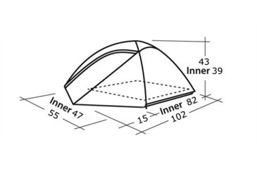 Image of Easy Camp 2 Person Meteor 200 Tent, Orange / Gold, 120190