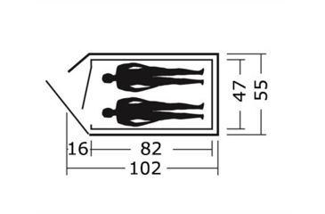 Image of Easy Camp 2 Person Meteor 200 Tent, Orange / Gold, 120190