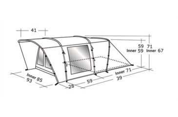 Image of Easy Camp Palmdale 300 Tent Footprint - 3 Person, Black, 180047
