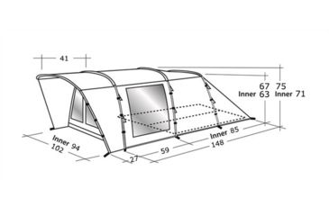 Image of Easy Camp Palmdale 400 Tent Footprint - 4 Person, Black, 180048