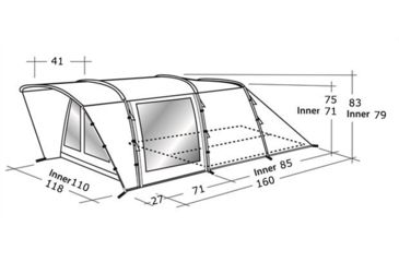 Image of Easy Camp Palmdale 500 Tent Footprint - 6 Person, Black, 180049