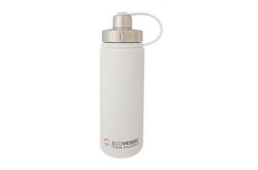 Image of Eco Vessel Boulder Insulated Water Bottle, 20 Oz, White, BLD600WO