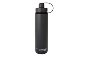 Image of Eco Vessel Boulder Insulated Water Bottle, 24 Oz, Black, BLD700BS