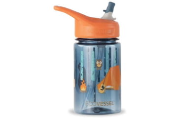 Image of Eco Vessel Splash Single Wall Tritan Plastic Bottle w/Straw Top, Camping, 12oz, SPLS12CA