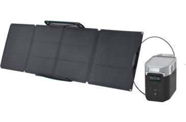 Image of EcoFlow DELTA 2 w/ 1 Portable Solar Panel, 110W, Black, DELTA2-110W