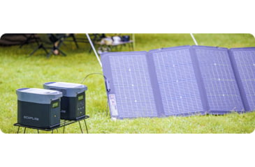 Image of EcoFlow DELTA 2 w/ 1 Portable Solar Panel, 220W, Black, DELTA2-220W