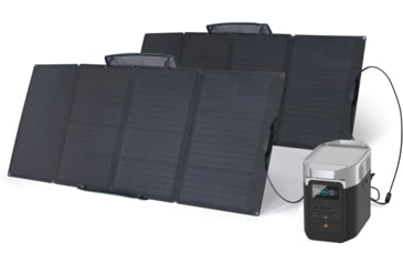 Image of EcoFlow DELTA 2 w/ 2 Portable Solar Panel, 160W, Black, DELTA2-160W2