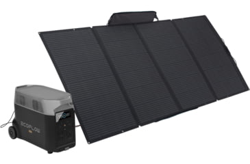 Image of EcoFlow DELTA Pro Portable Power Station w/One 400W Solar Panel, Black, DELTAPro-400W-US