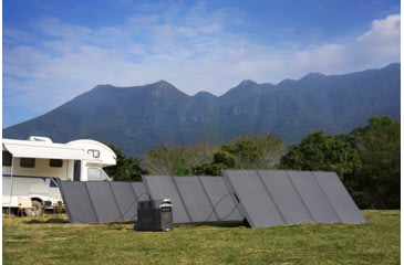 Image of EcoFlow DELTA Pro Portable Power Station w/One Extra Battery and Two 400W Solar Panel, Black, DELTAPro-DELTAProEB-400W2-US