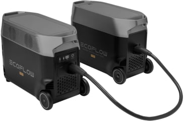 Image of EcoFlow DELTA Pro Portable Power Station w/One Extra Battery, Black, DELTAPro-DELTAProEB-US