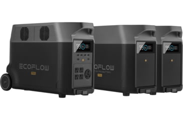 Image of EcoFlow DELTA Pro Portable Power Station w/Two Extra Batteries, Black, TMR500-2MR500EB-US