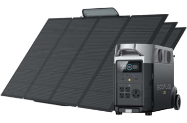 Image of EcoFlow DELTA Pro w/ 3 Solar Panel, 400W, Black, DELTAPro-400W3-US