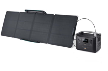 Image of EcoFlow RIVER Pro w/1 Solar Panel, 110W, Black, RIVERPROAMSP111