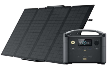 Image of EcoFlow RIVER Pro w/1 Solar Panel, 160W, Black, RIVERAMPROSP161