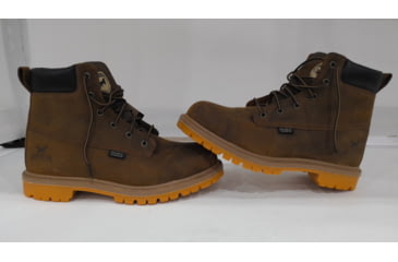 Image of EDEMO Irish Setter Hopkins 83614 Mens Boot w/ Safety Toe, 6 in Height, Waterproof, Gaucho Leather, D Medium Width, Brown, 7.5, 83614D 075, EDEMO1