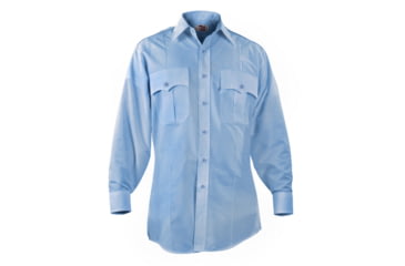 Image of Elbeco Paragon Plus Short Sleeve Poplin Shirt, 20 in, 37 in, Blue, TP878-20-37