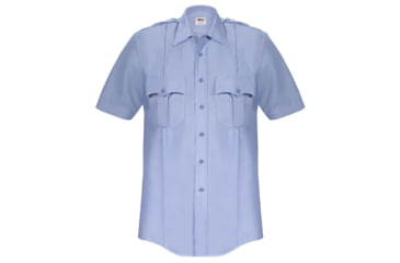 Image of Elbeco Paragon Plus Short Sleeve Poplin Shirt, 6XL, Blue, TP868-6XL