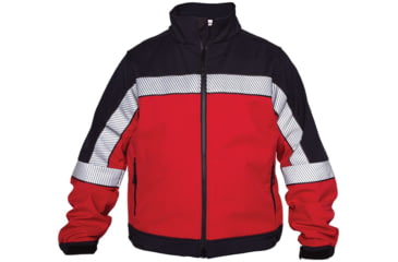 Image of Elbeco Shield Color Block Soft Shell Jacket, Navy/red, 5XL - SH3704RN-5XL-R