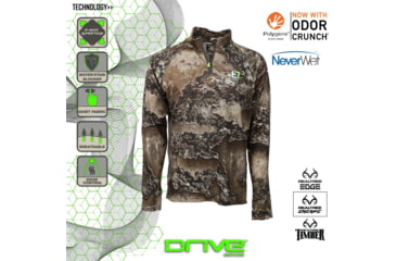 Image of Element Outdoors Drive Series Quarter Zip Shirt - Men's, Extra Large, Excape, DS-QZ-XL-EX