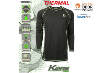 Image of Element Outdoors Kore Series Arctic Thermal Long-Sleeve Shirt - Mens, BLACK, 2X-Large, KS-ATLS-2XL-BK