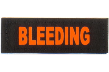 Image of Eleven 10 1x3 Med Name Tape Patch, Orange - E10-7003-BLEEDING-BLK/ORG