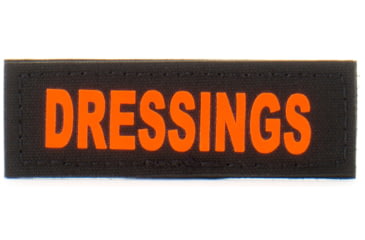 Image of Eleven 10 1x3 Med Name Tape Patch, Orange - E10-7003-DRESSINGS-BLK/ORG