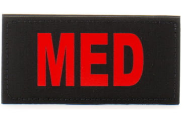 Image of Eleven 10 2x4 Med Id Patch, Red - E10-7001-MED-BLK/RED