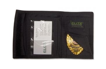 Image of Elite Survival Systems Tri-Fold Badge Wallet - BWB Black, Opened